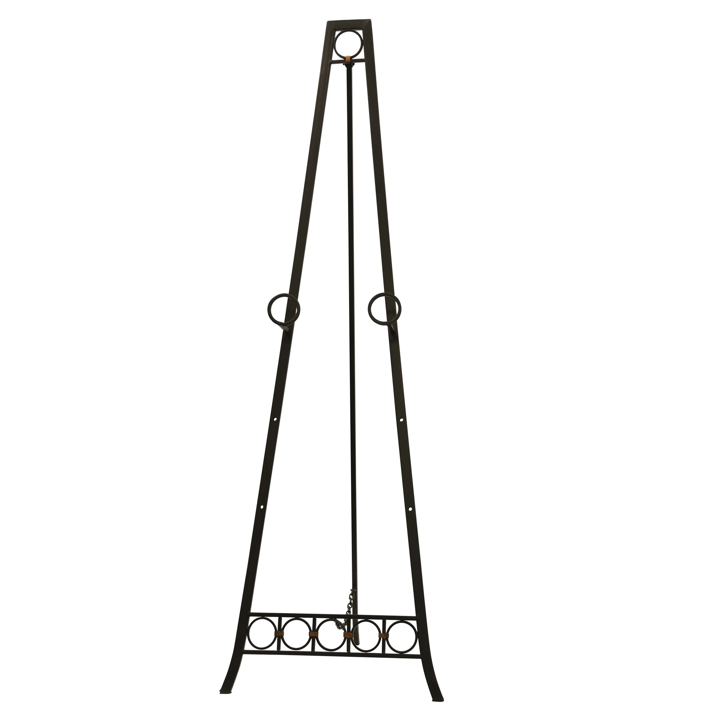 Metal Adjustable Floor Easel Dark Bronze Finish