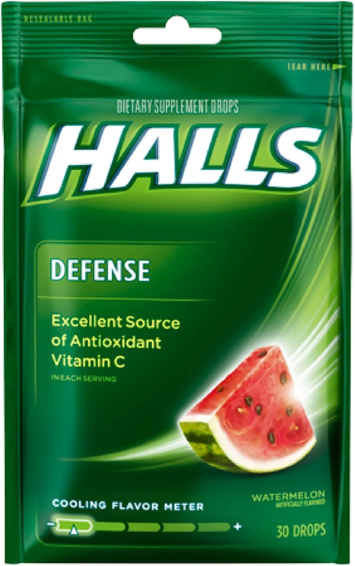 2 Pack Defense Vitamin C Drops Watermelon 30 ea