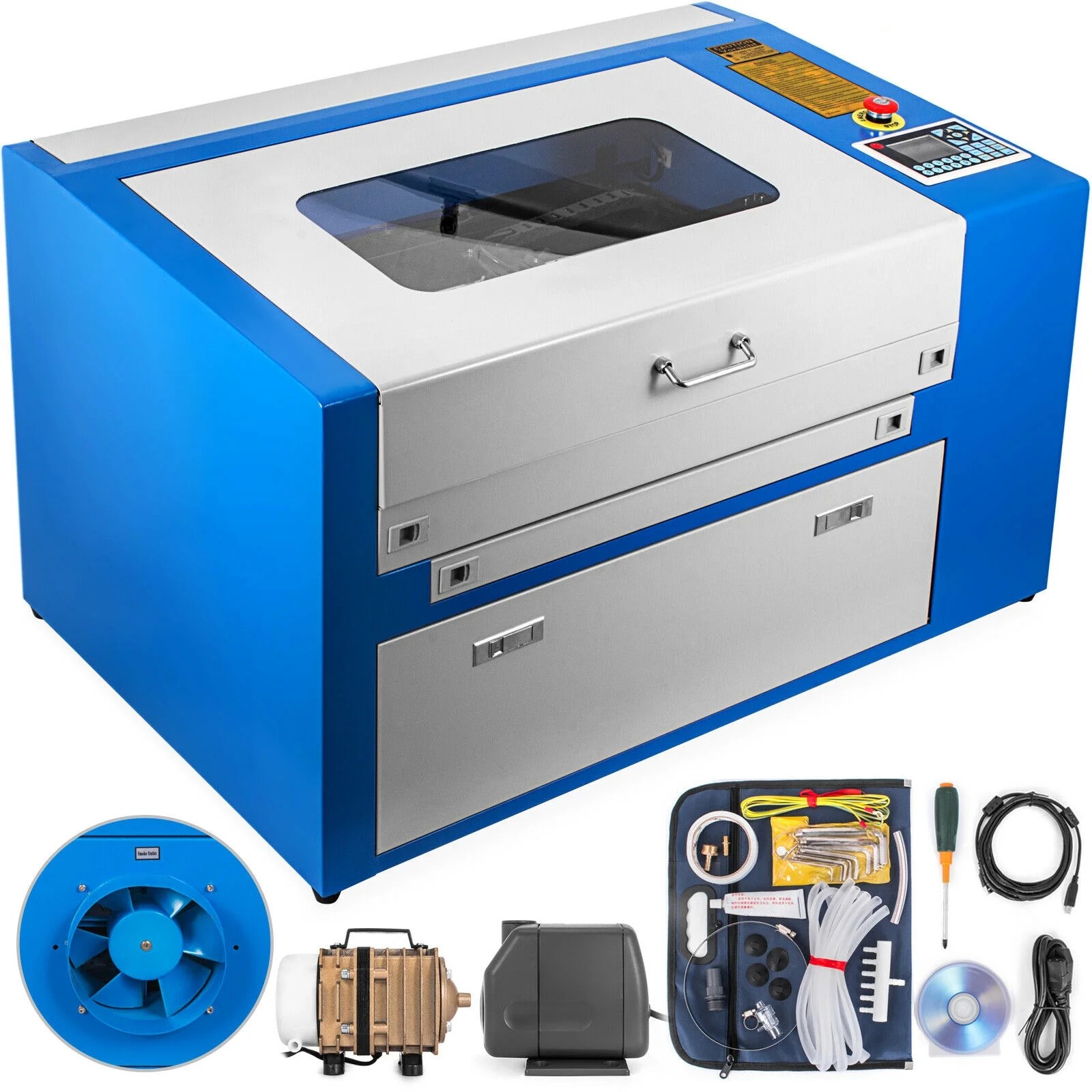 VEVOR 50W 20"x12" CO2 Laser Engraver Cutting Machine Engraving Machine