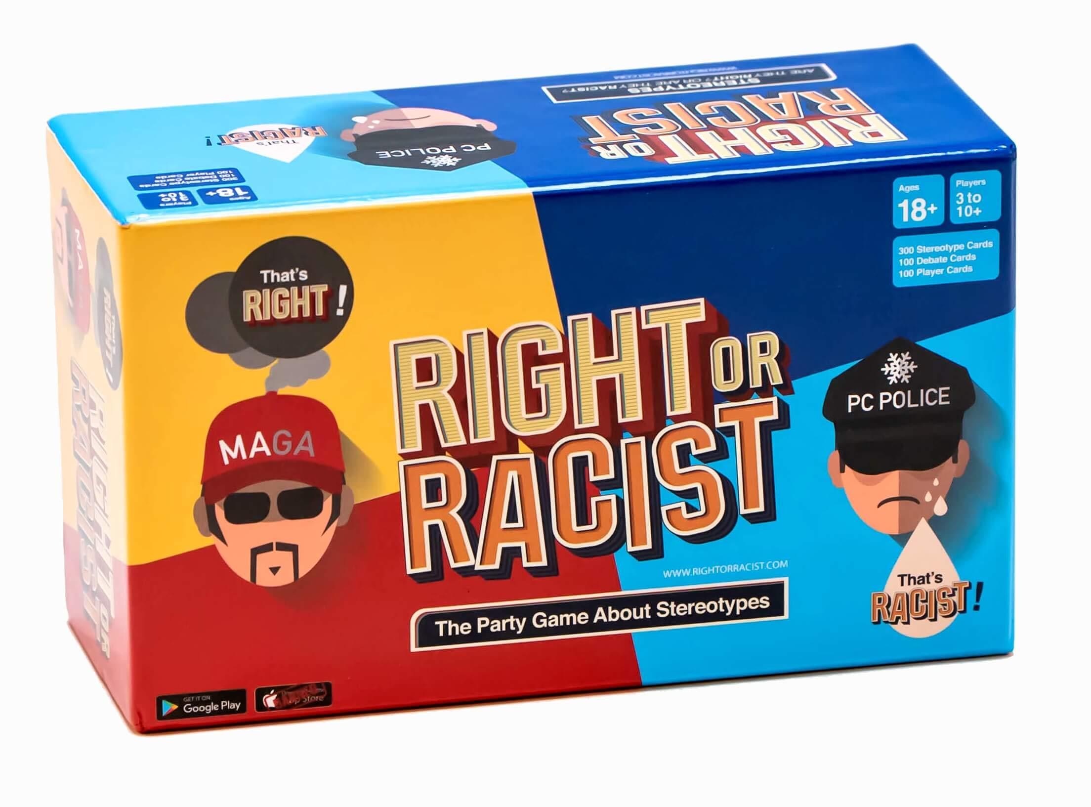 Right or Racist Adult Party Game Funny White Elephant Gifts Xmas Right or Racist Adult Party Game Funny White Elephant Gifts Xmas