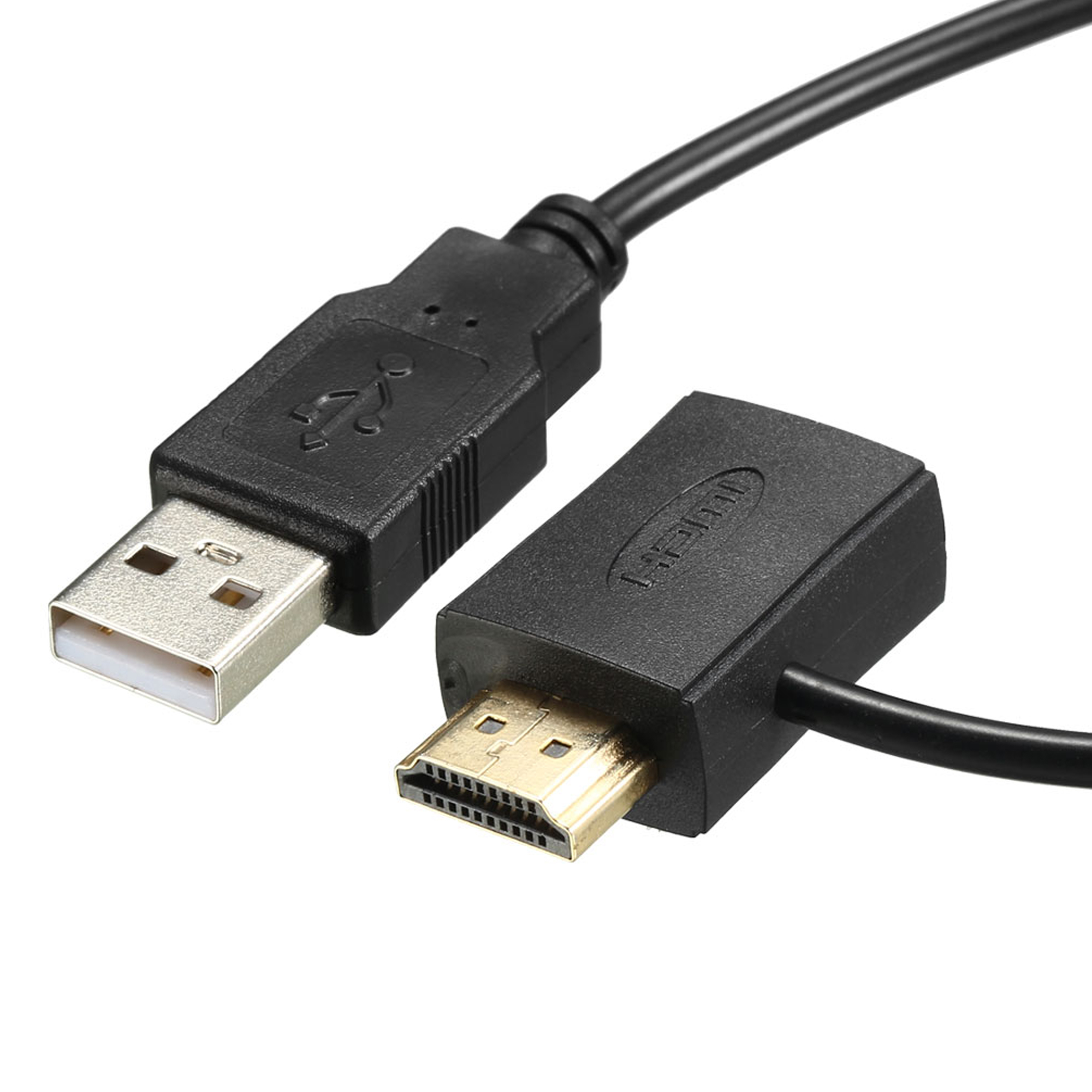 HDMI to HDMI Adapter with 2.0 USB Connector HDMI Male to