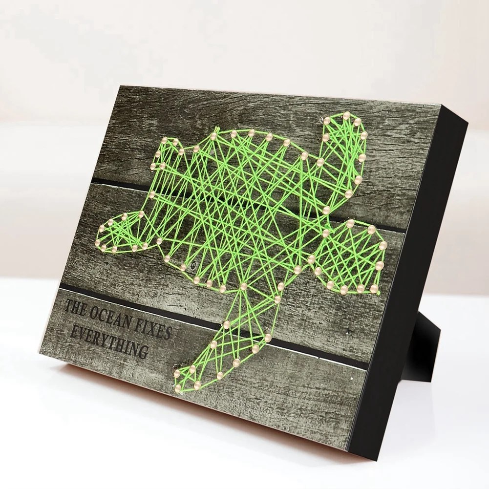 OTVIAP Sea Turtle Pattern DIY Nail String Art Kit 3D Drawing Nails