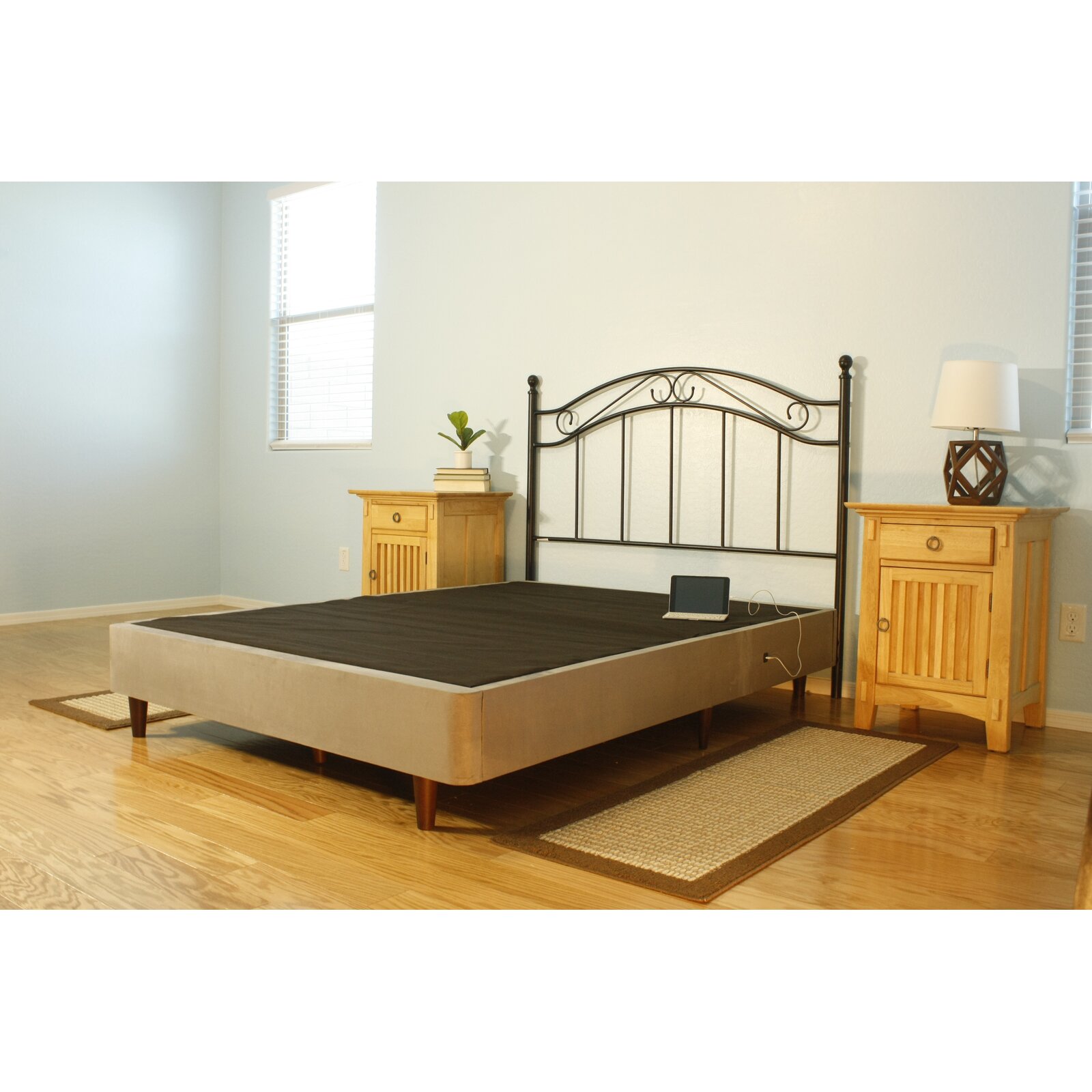 Norham 8" Bed Frame, Distance between slats 3", Overall 8" H