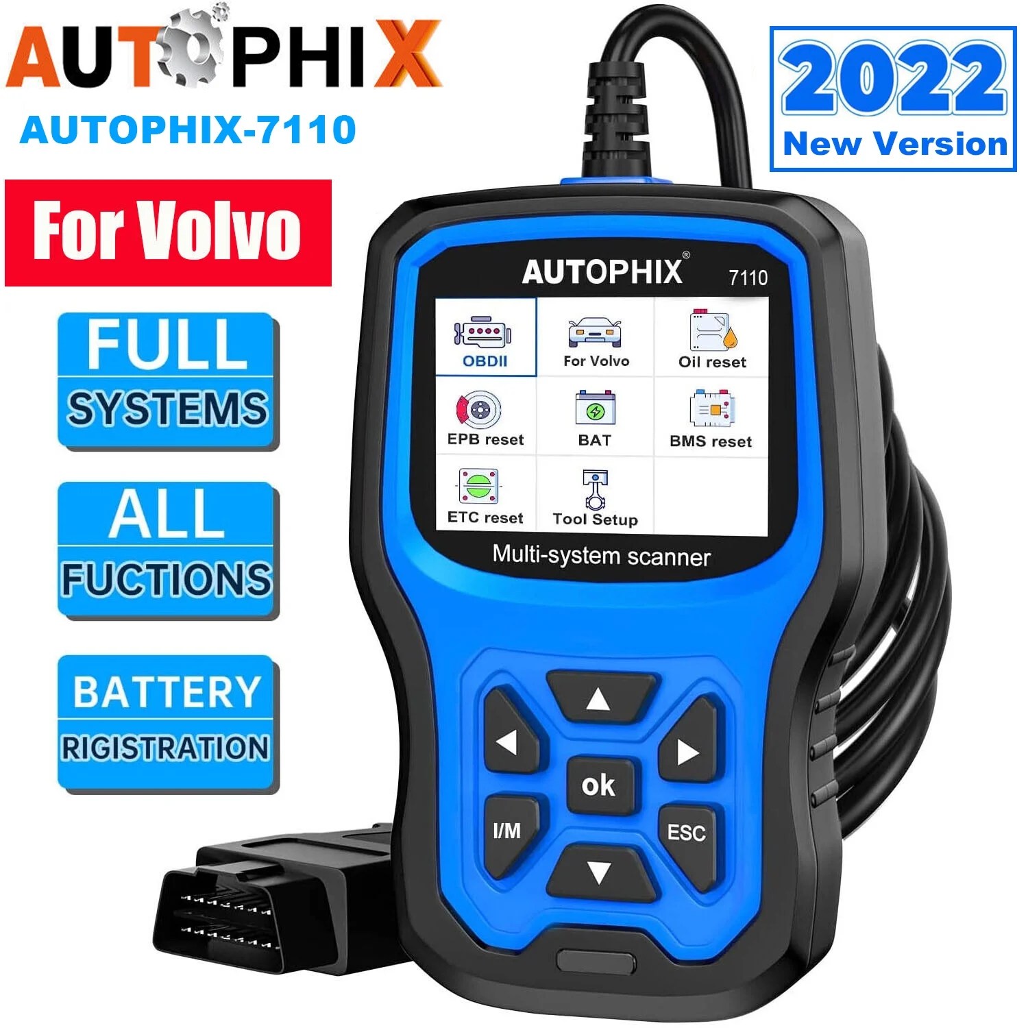 AUTOPHIX 7110 Car Full Systems Diagnostic Scan Tool Full Functions OBD2