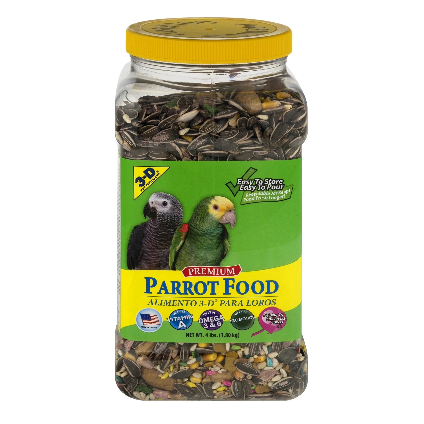 3D Premium Parrot Food, 4.0 LB