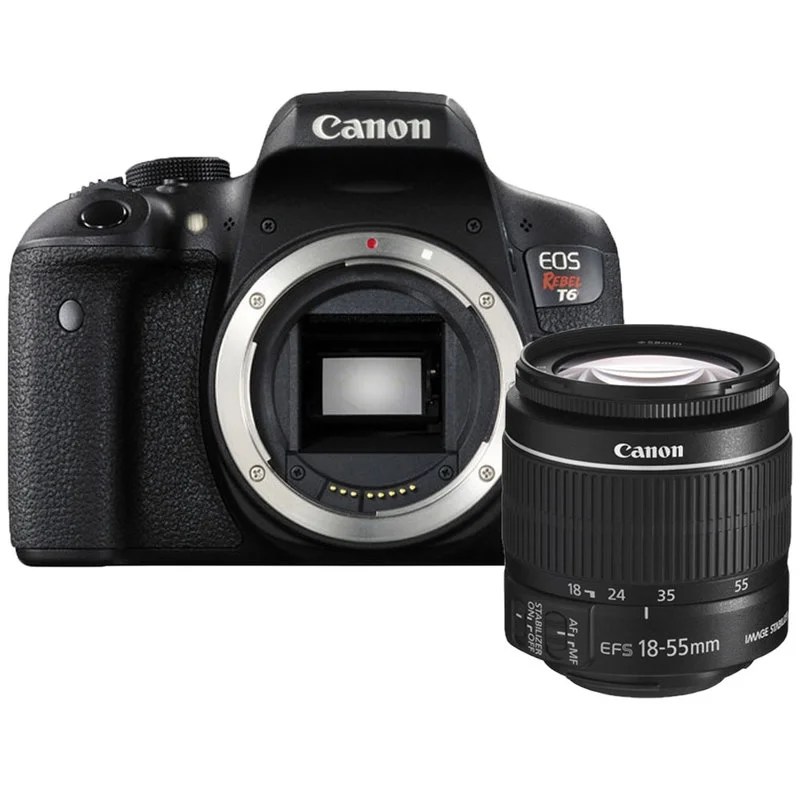 Canon EOS Rebel T6/1300D 18MP DSLR Camera + 1855mm Lens