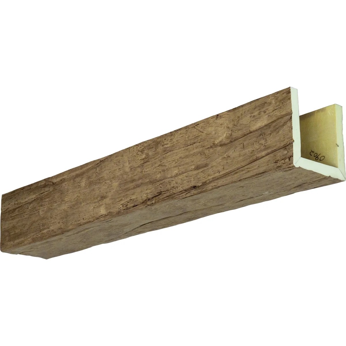 6"W x 4"H x 12'L 3Sided (Ubeam) Riverwood Endurathane Faux Wood