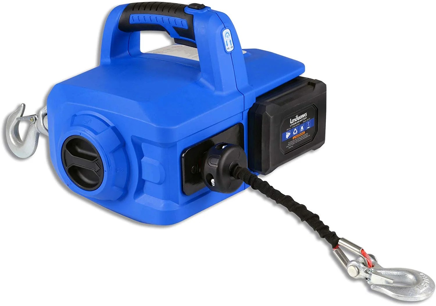 Landworks Portable Winch Electric Hoist Crane Lift Pulley LiIon