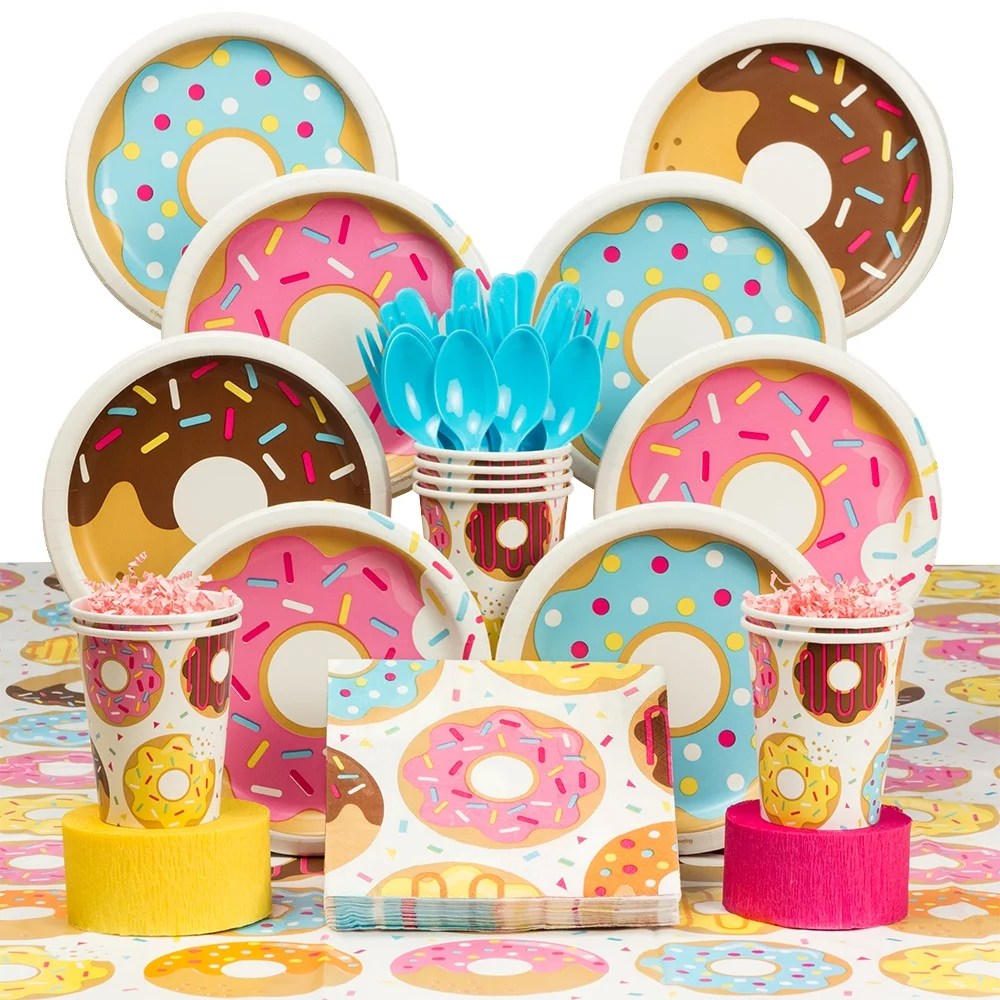 Donut Party Decorations Birthday Party Kit Serves 8