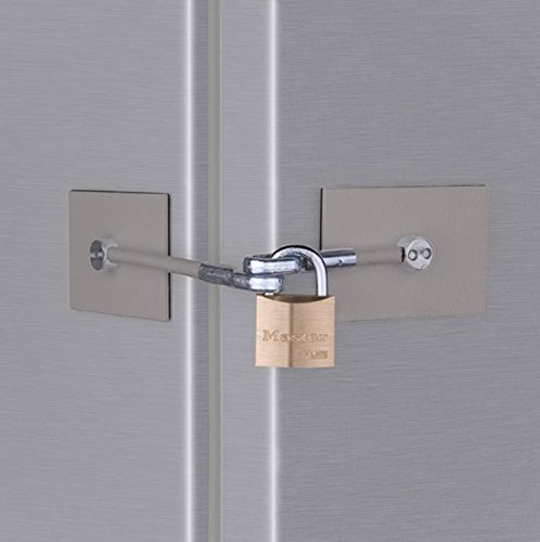 Stainless Steel Refrigerator Door Lock with Padlock