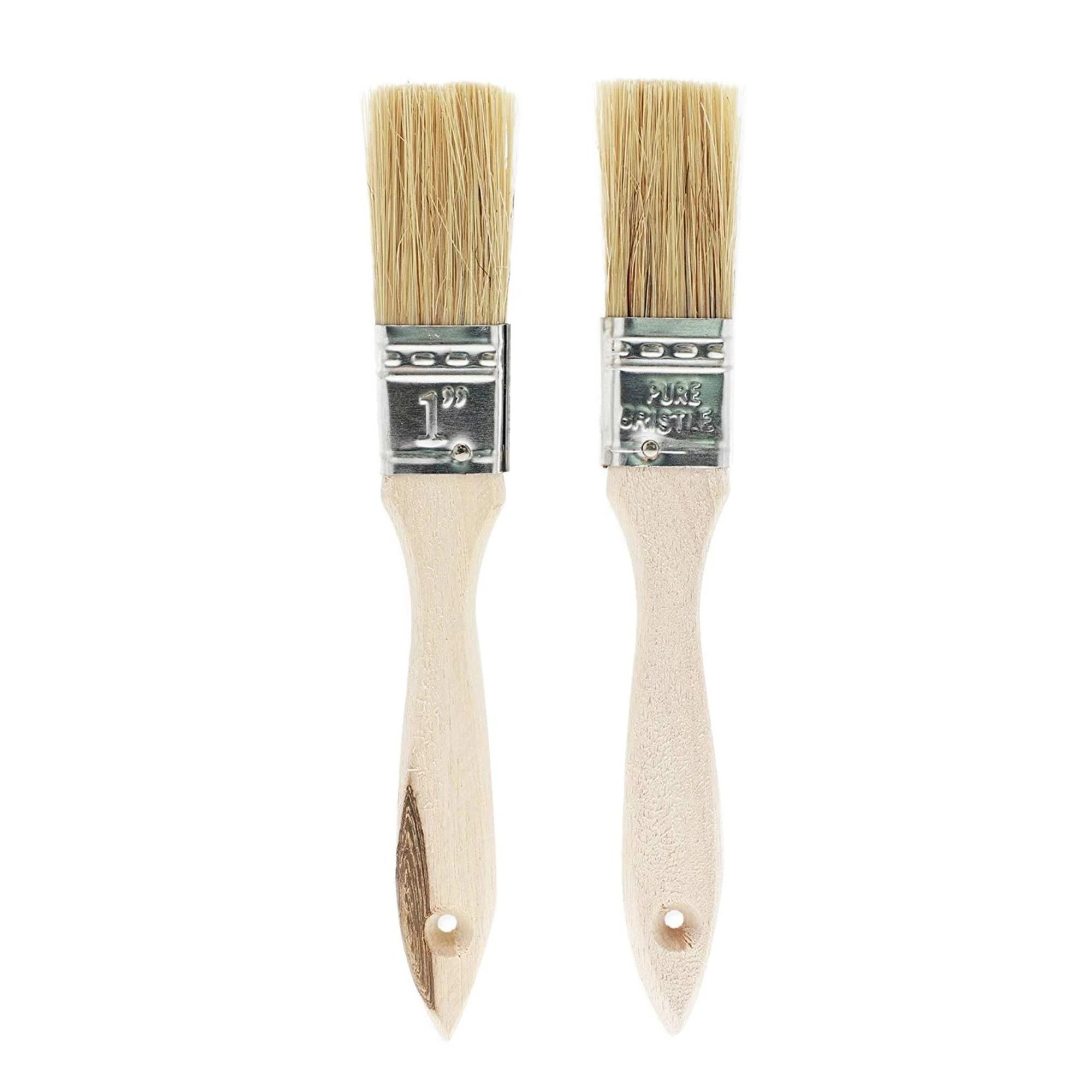 50 Pack 1 in Chip Paint Brush Set Bulk for Paint Stains Varnishes Glues