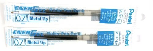2 Pk Pentel LR7S EnerGel Refills, 0.7 mm Medium, Sky Blue Walmart