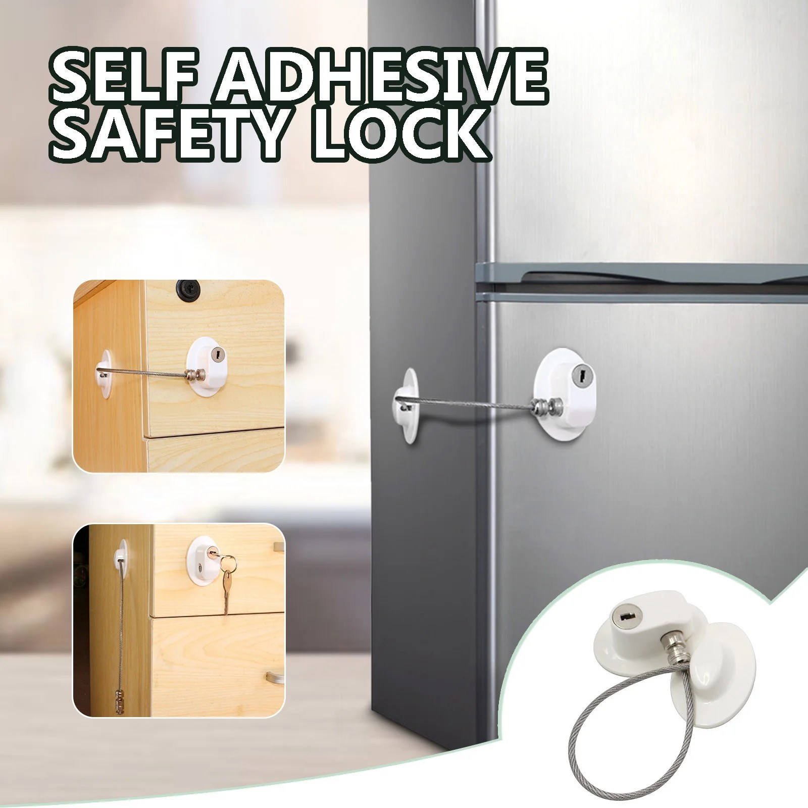 Cuoff Refrigerator Lock Fridge Lock with keys Freezer Lock with Strong