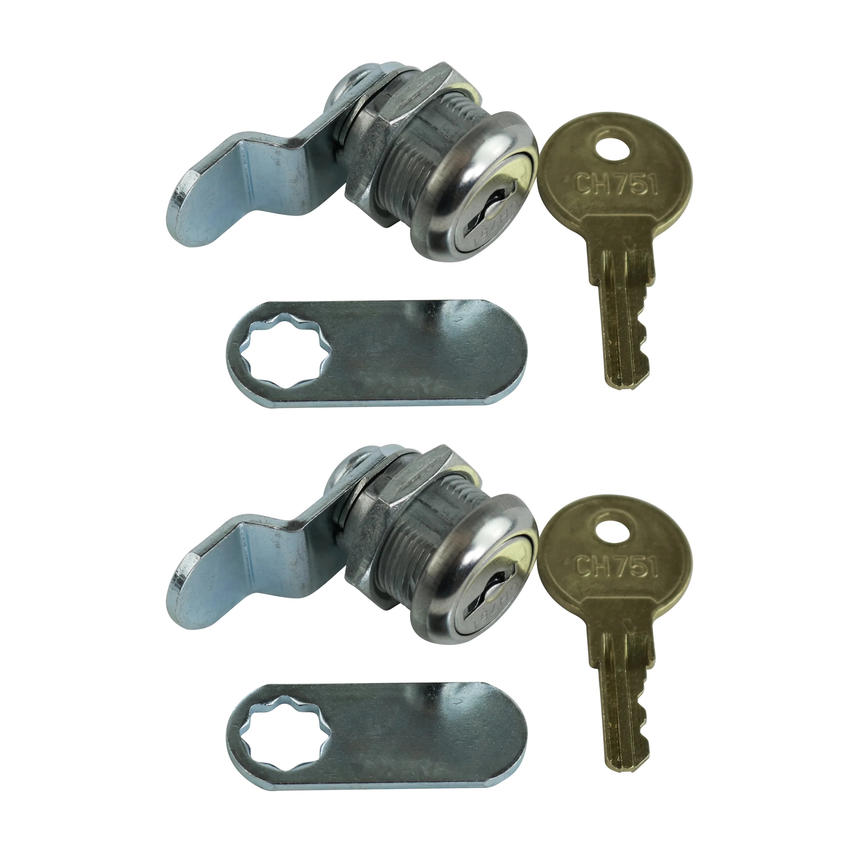 RV Leisure CW 5/8" Standard Key Compartment Door Cam Locks2 Pack