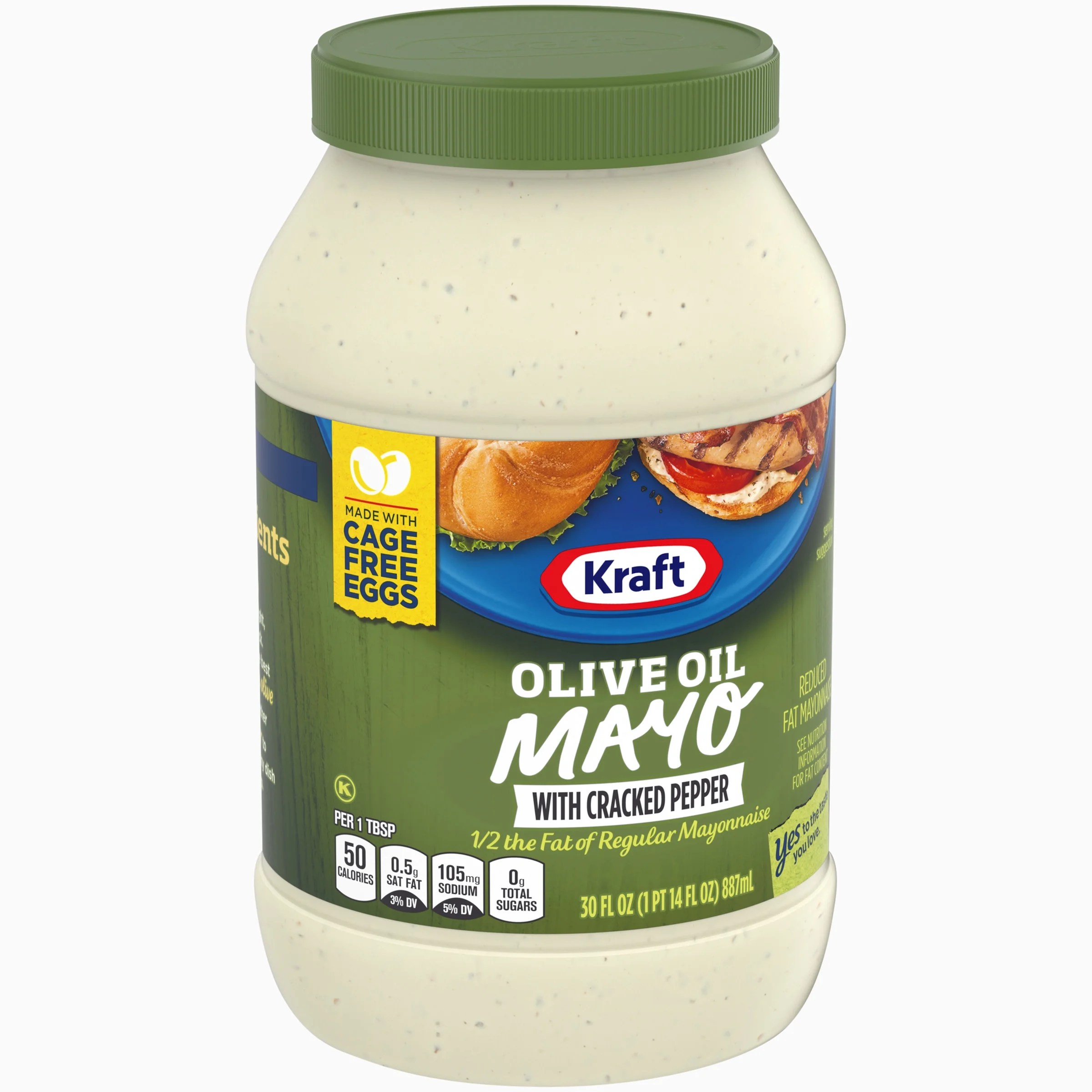 Kraft Mayo Reduced Fat With Olive Oil and Cracked Pepper Mayonnaise