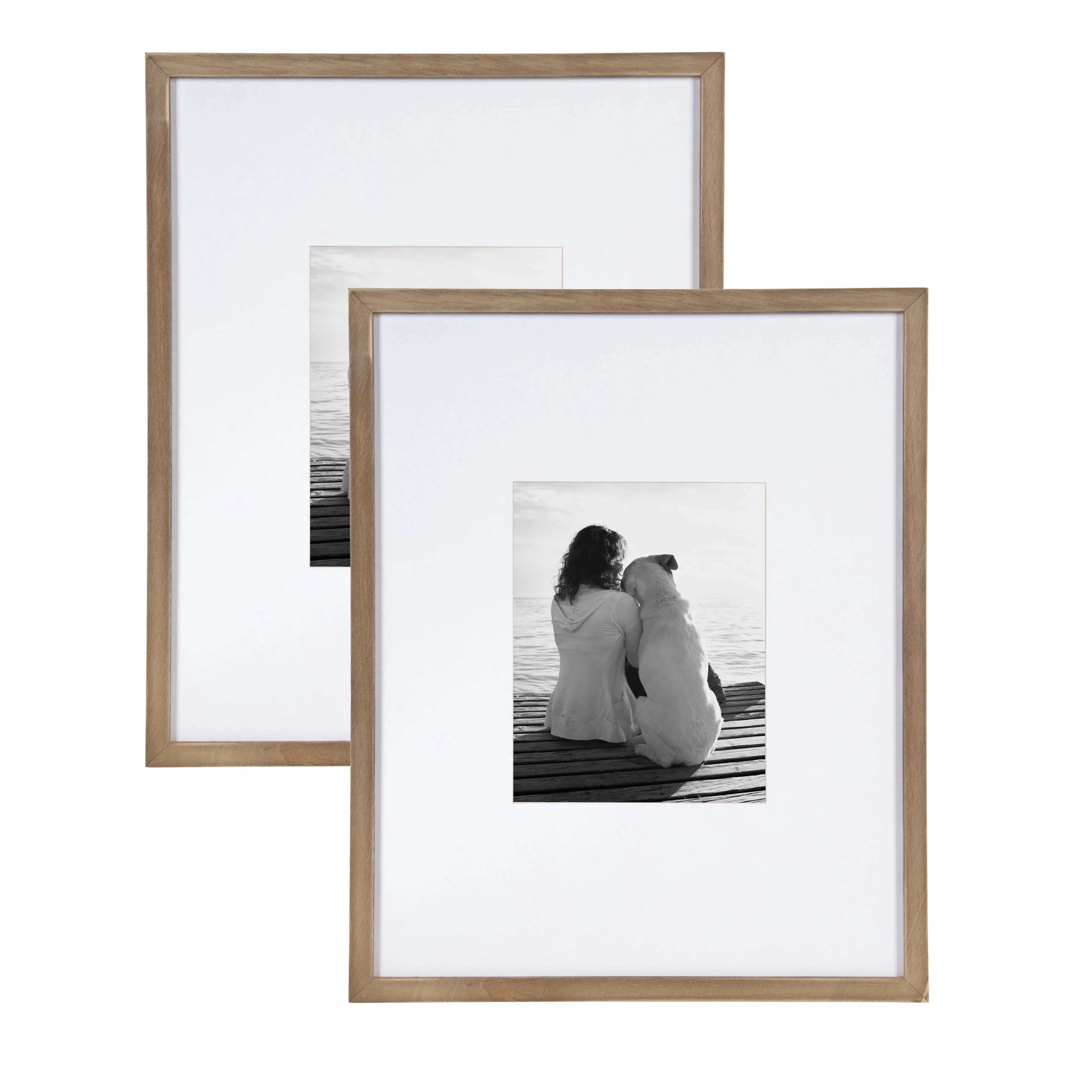 DesignOvation Gallery Wood Photo Frame Set for Customizable Wall
