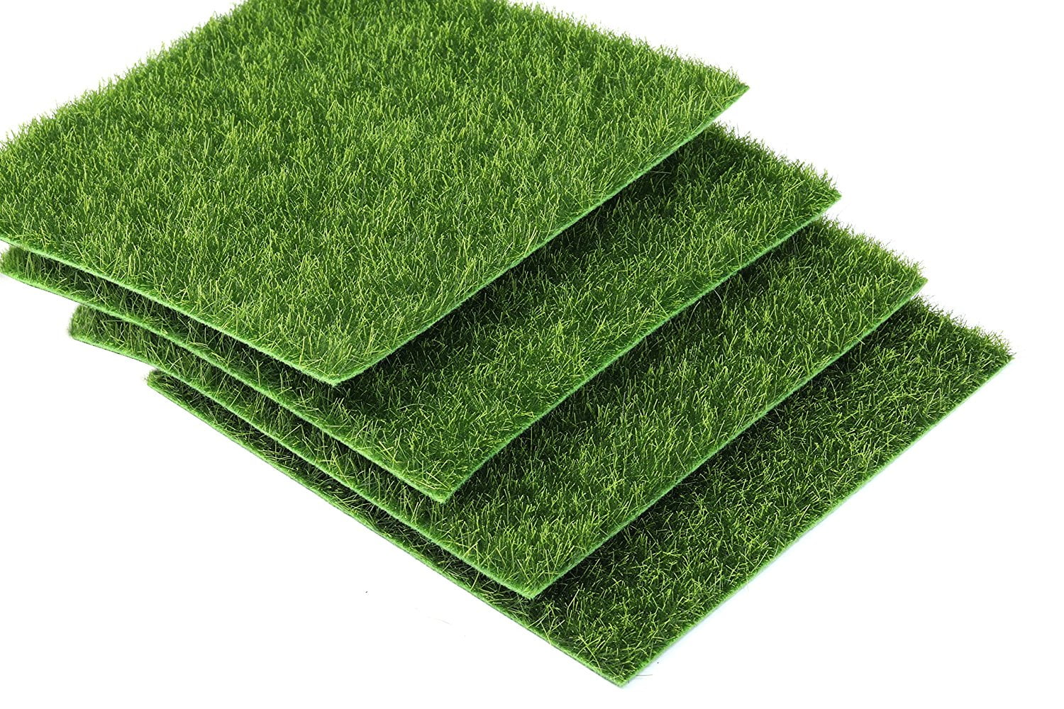 6X6 inches Fake Grass for Dollhouse Miniatures Garden, Artificial Grass