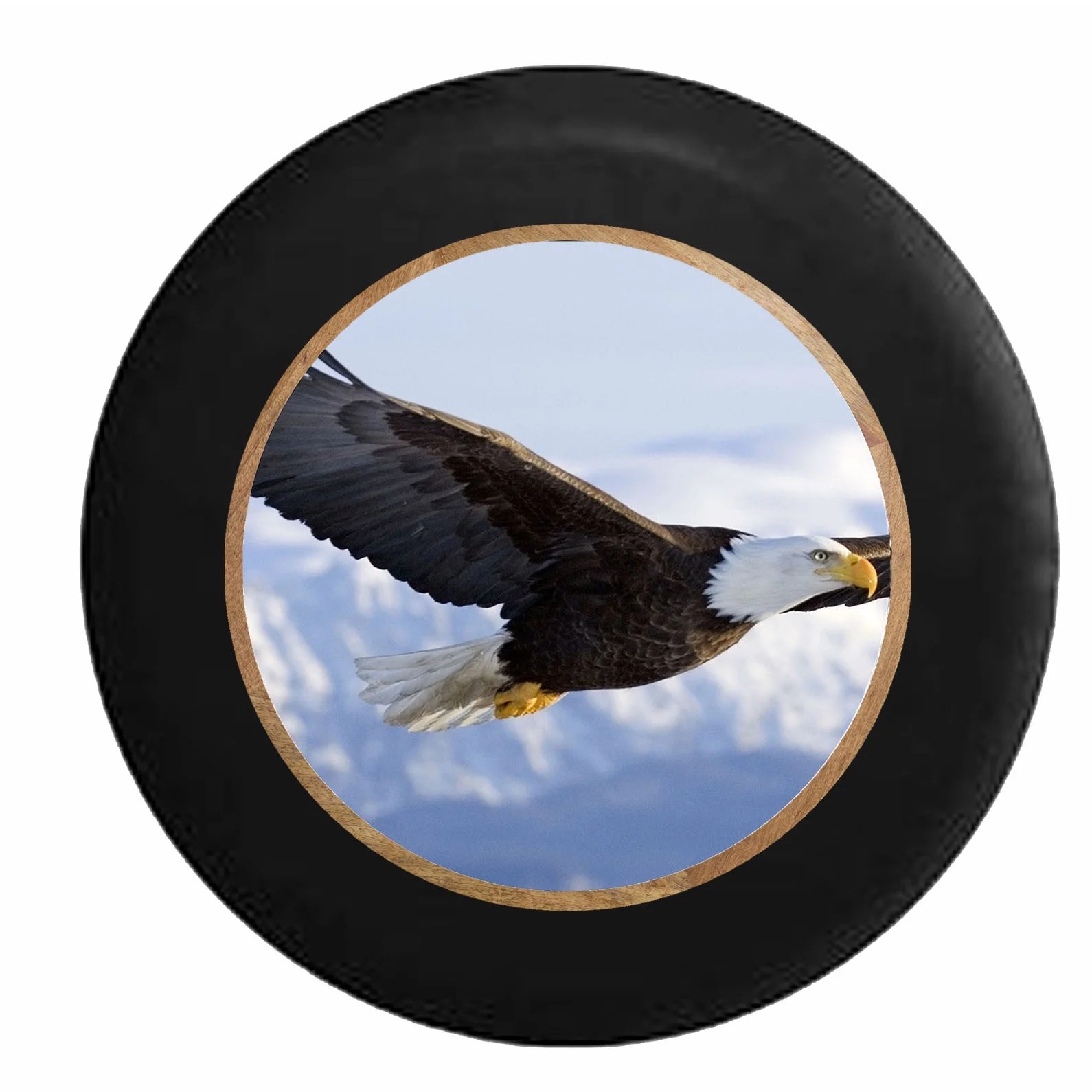 Soaring American Bald Eagle Land of the Free Jeep RV Camper Spare Tire