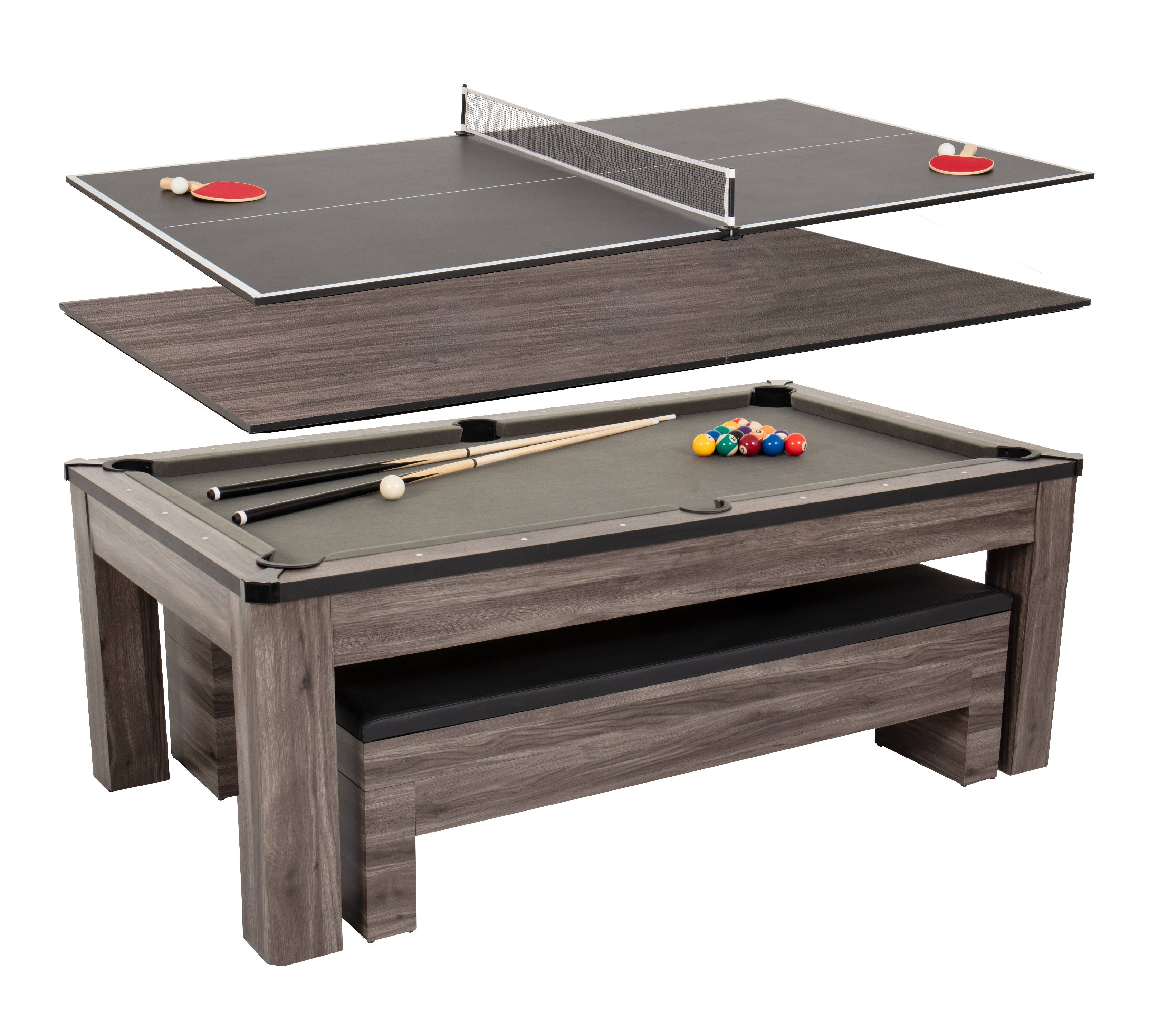 Atomic 7' Hampton 3in1 Combination Table Includes Billiards, Table