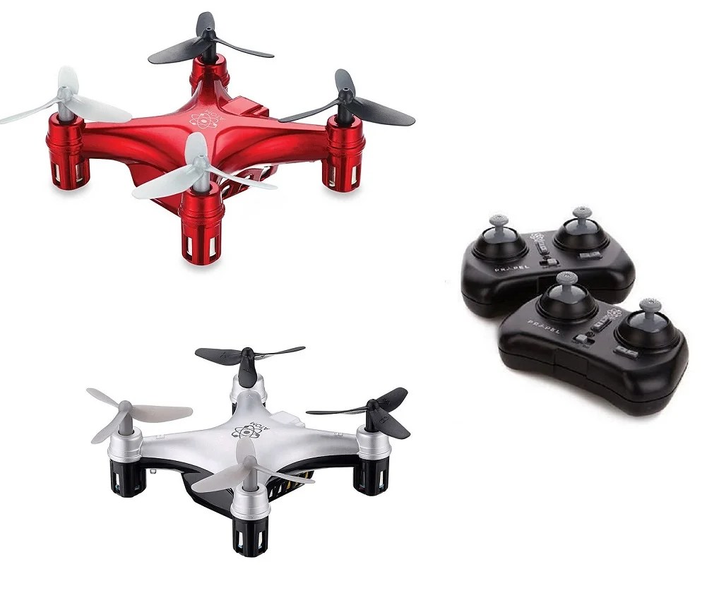 Propel Atom 1.0 Micro Drone Indoor/Outdoor Quadrocopter 2-Pack (Red