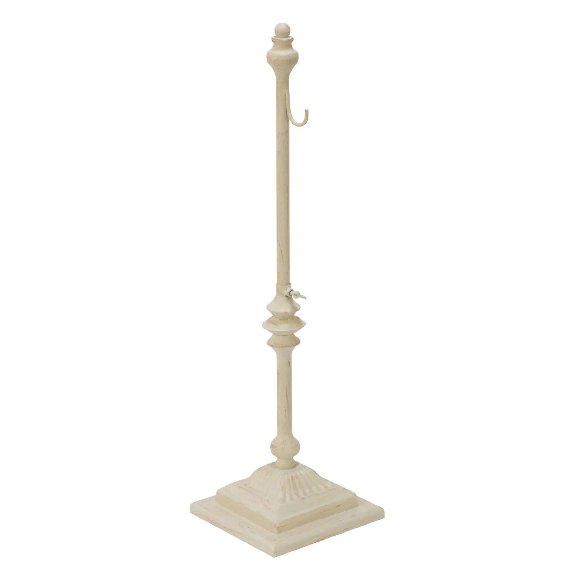 30.25" White Contemporary Adjustable Wreath Display Stand
