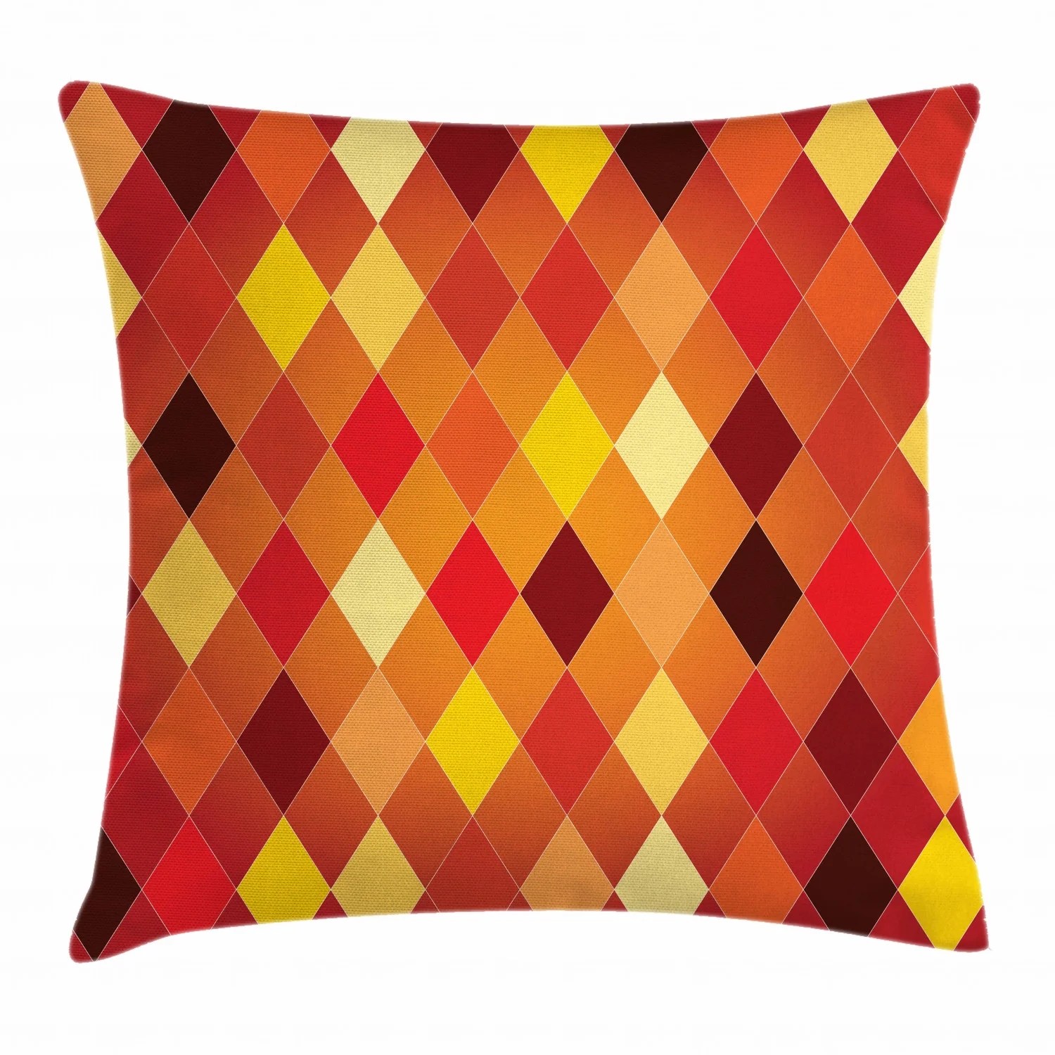 Geometric Throw Pillow Cushion Cover, Argyle Pattern with Colorful