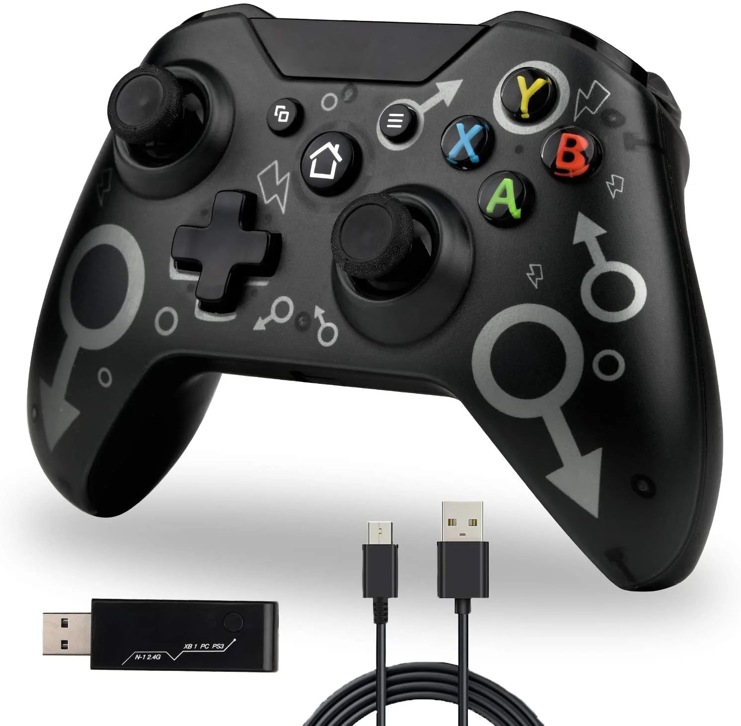 TechKen Wireless Controller Compatible with Xbox One S X PS3 and PC