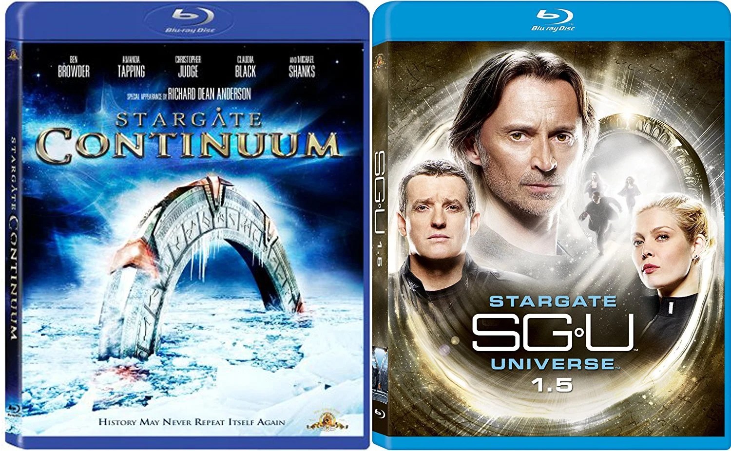 Stargate SGU UNIVERSE 1.5 + Stargate Continuum 2 Pack Blu Ray SciFi