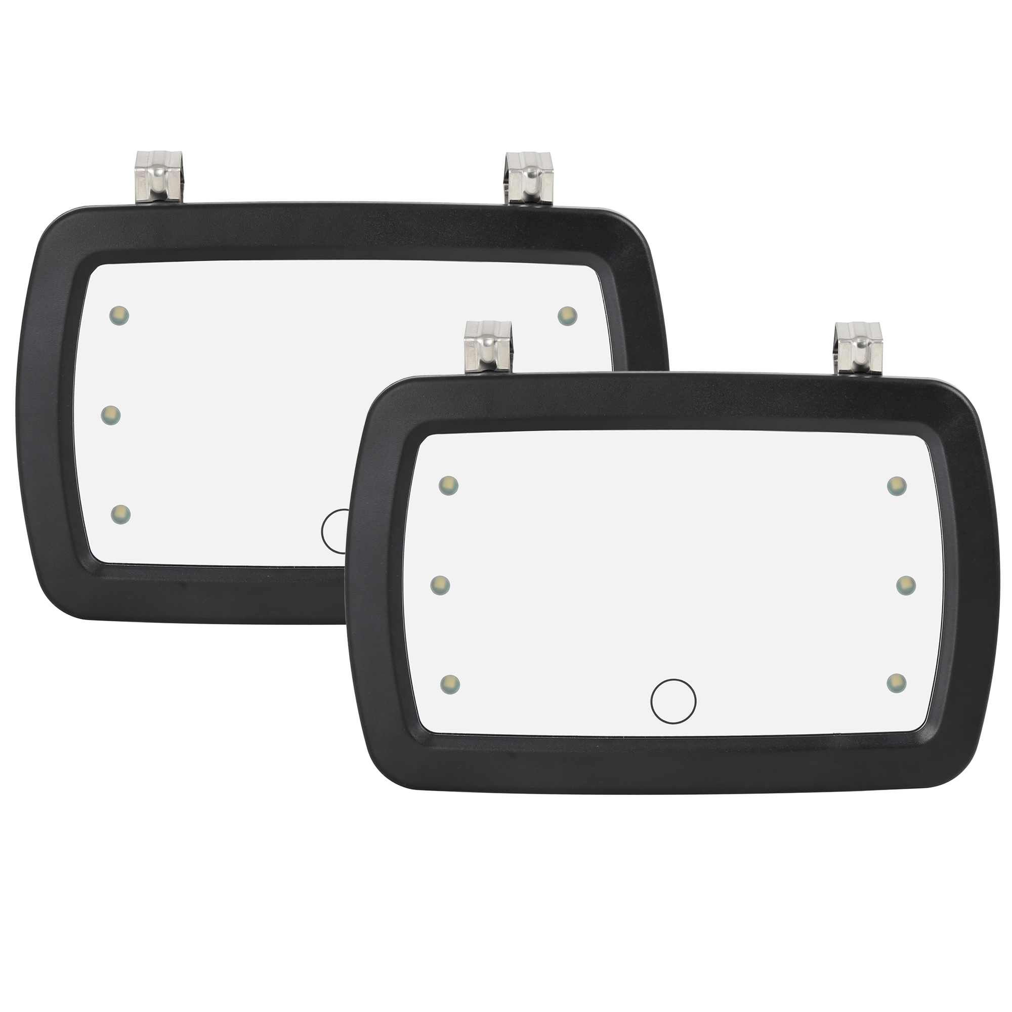 Unique Bargains 2pcs Universal Car Sun Visor Mirror Makeup Sun Shading