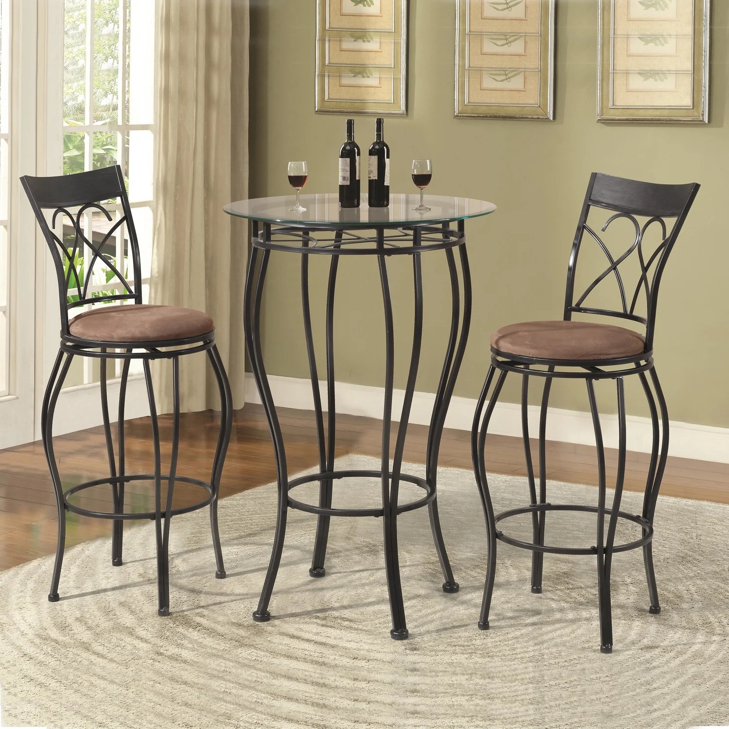 Gramercy Way Northridge Metal Pub Table with 2 Chairs