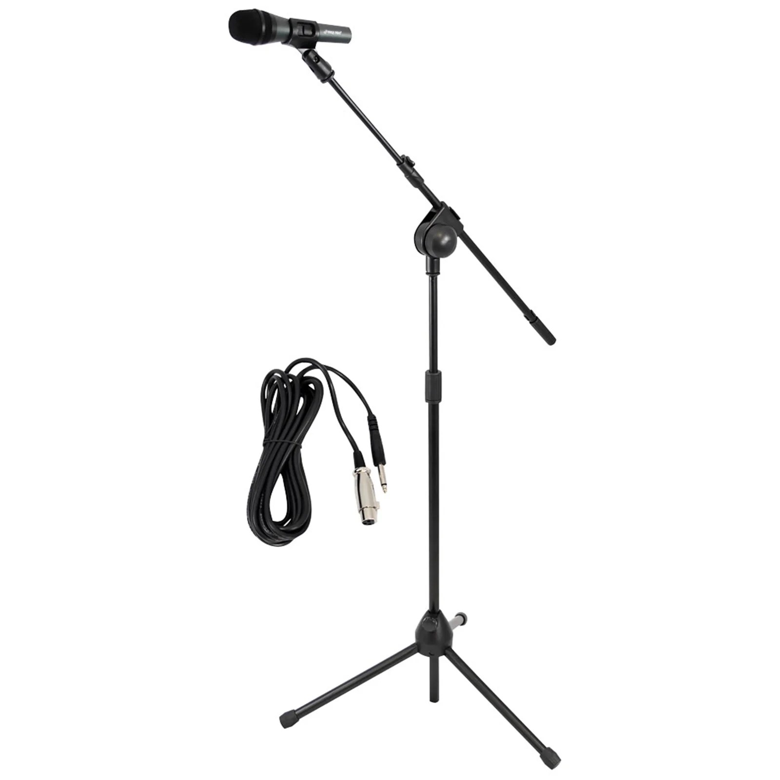 PylePro Microphone and Trios Stand With Extending Boom & Mic Cable