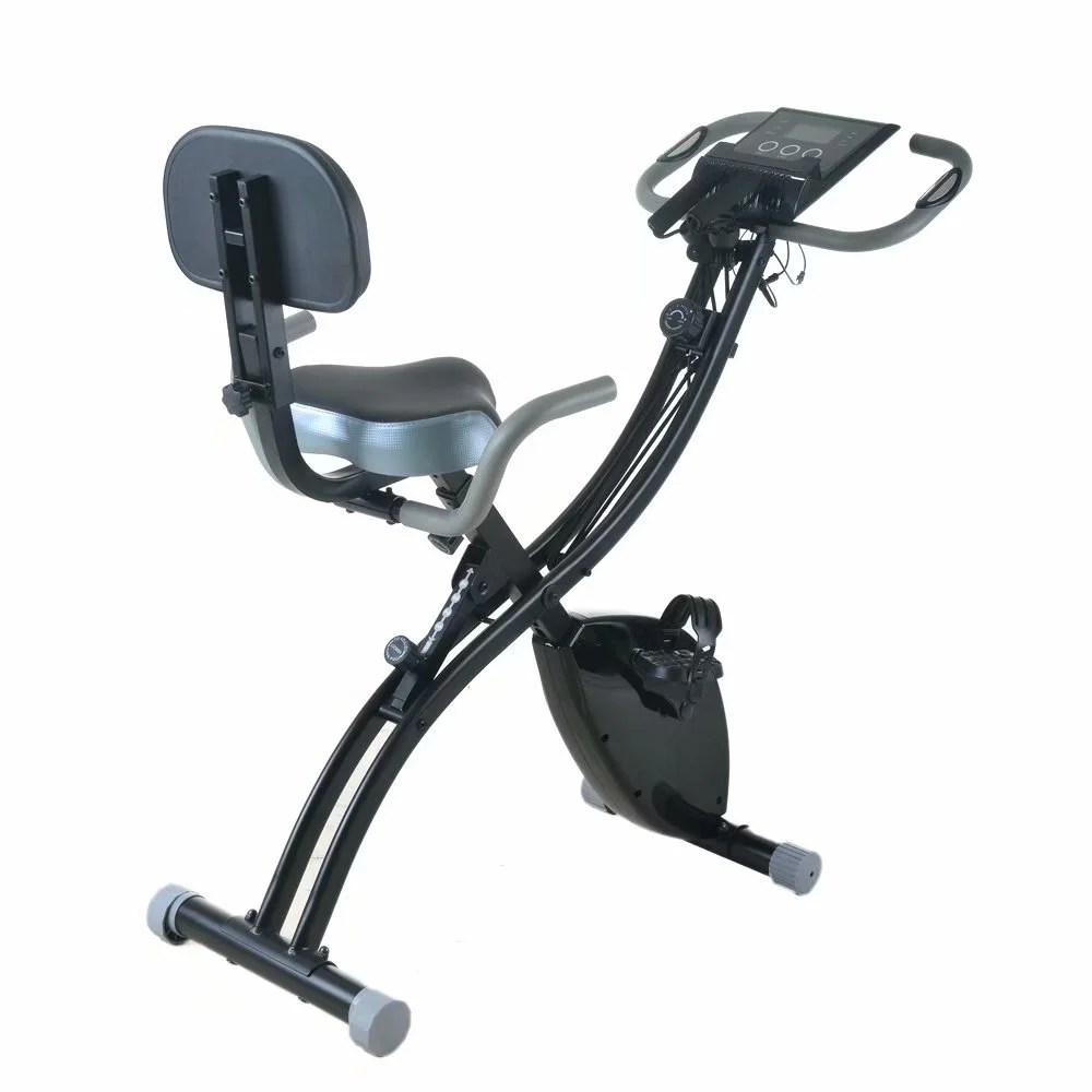 Akoyovwerve Calm Upright Bike Folding Exercise Bike with