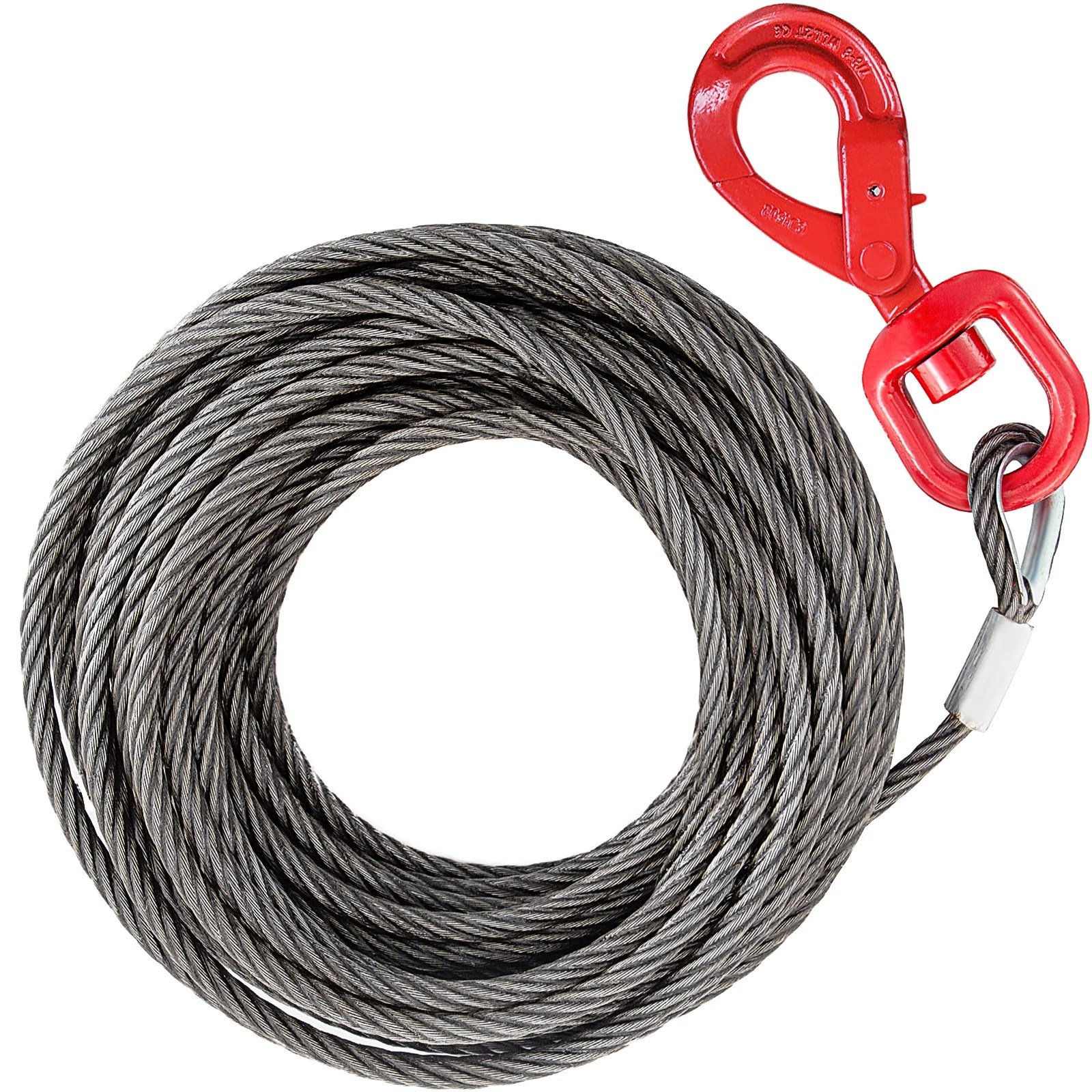 VEVOR Winch Cable 3/8" x 50' Replacement Wire Rope 4400lbs Fiber Core