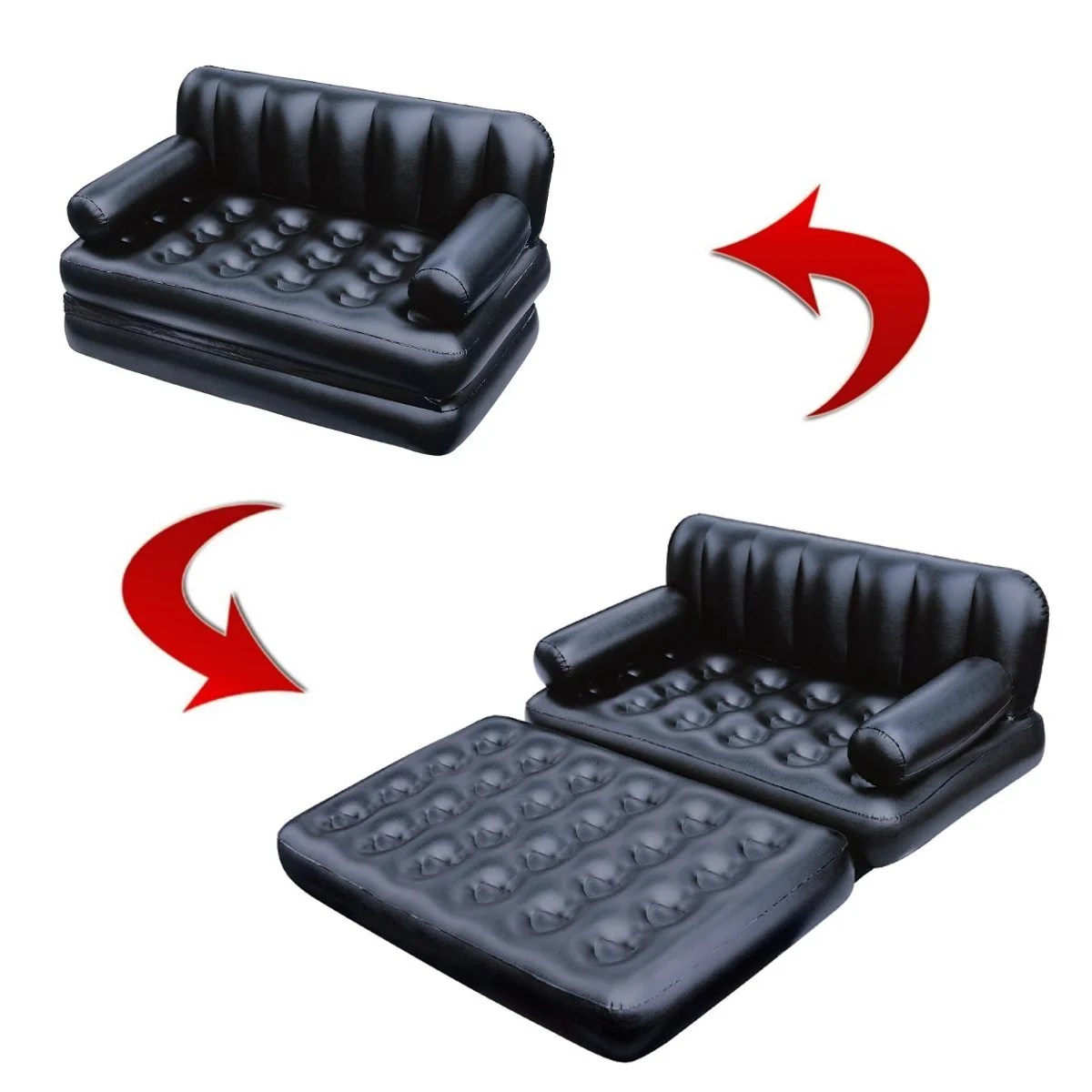 Portable Inflatable Couch Blow up Sofa or Double Air Bed Home Camping Portable Inflatable Couch Blow up Sofa or Double Air Bed Home Camping