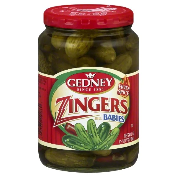 GEDNEY ZINGER BABY PICKLES 24 OZ