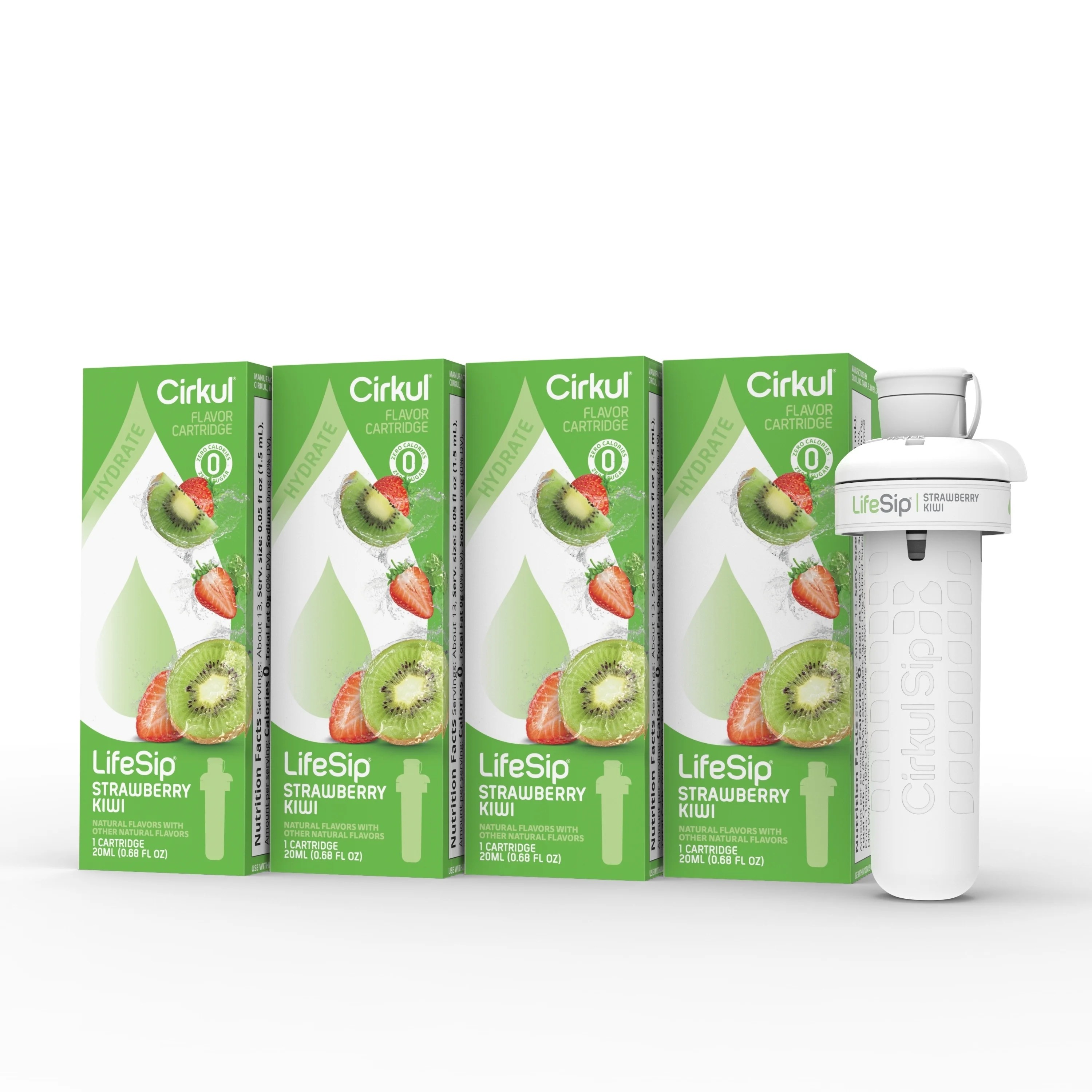 Cirkul LifeSip Strawberry Kiwi Water Flavor Cartridge 4Pack