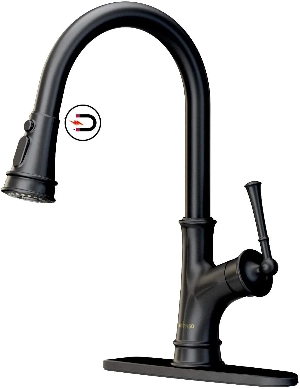 APPASO Pull Down Kitchen Faucet with Docking Sprayer Matte