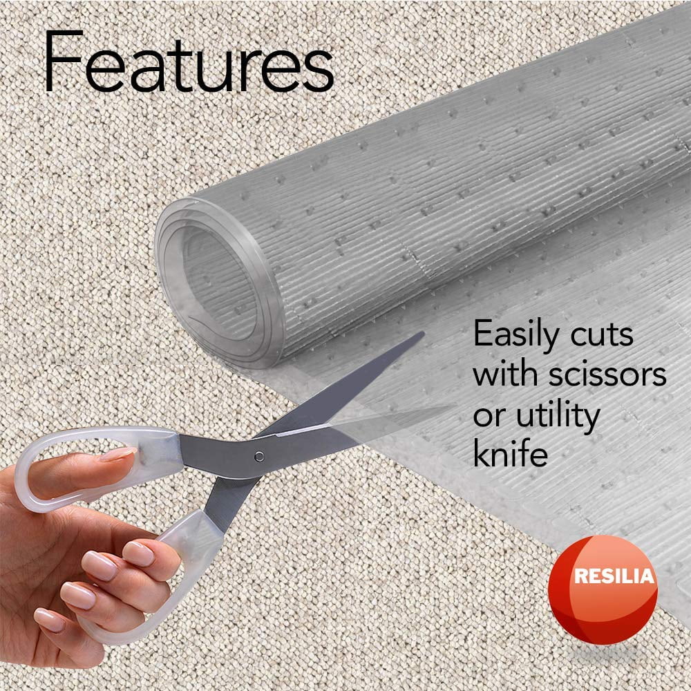 Resilia Deluxe Clear Vinyl, Plastic Floor Runner/Protector For Deep