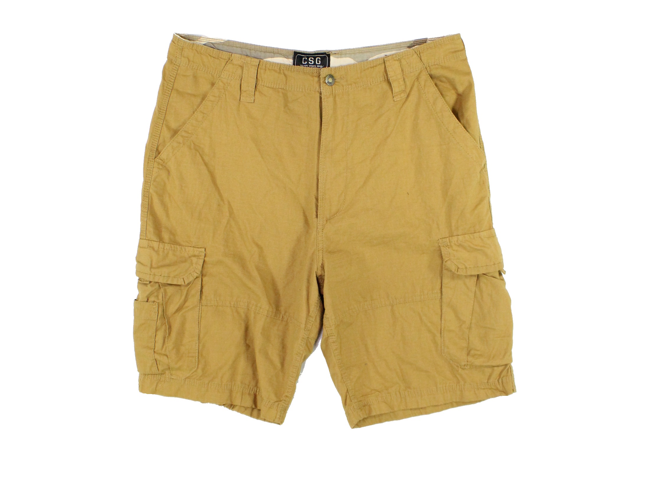CSG CSG NEW Tan Beige Mens Size 40 ButtonFront Textured Cargo Shorts