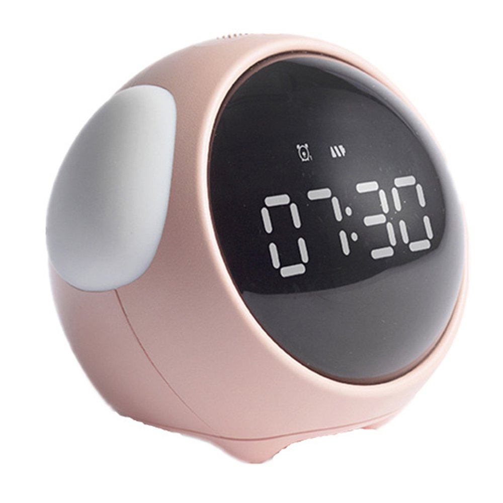 Expression Pixel Kids Alarm Clock Night Wake Up Light Electronic Multi
