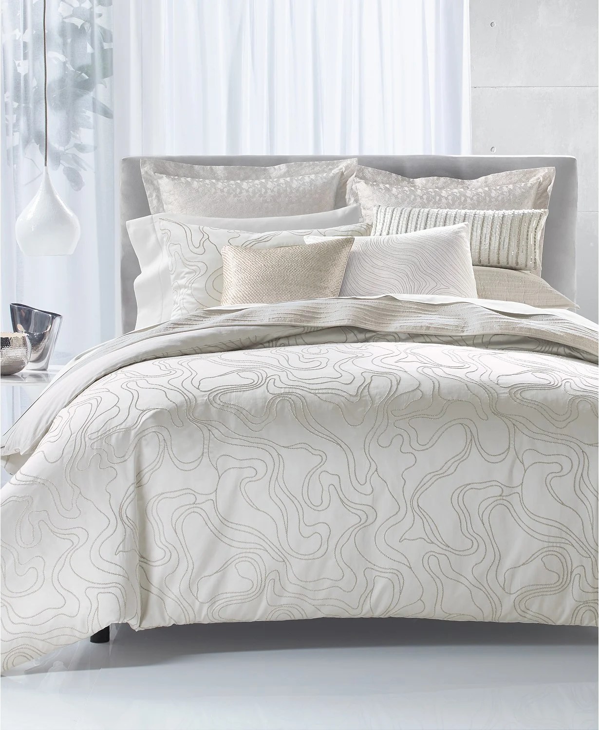 Hotel Collection Silverwood Duvet Cotton Cover, Machine Wash with