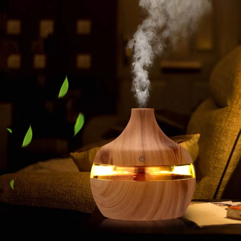 Air Humidifier Essential Oil Diffuser, 300ml Quiet Diffuser w
