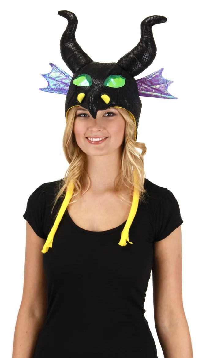 Maleficent Disney Adult Costume Dragon Hoodie Hat