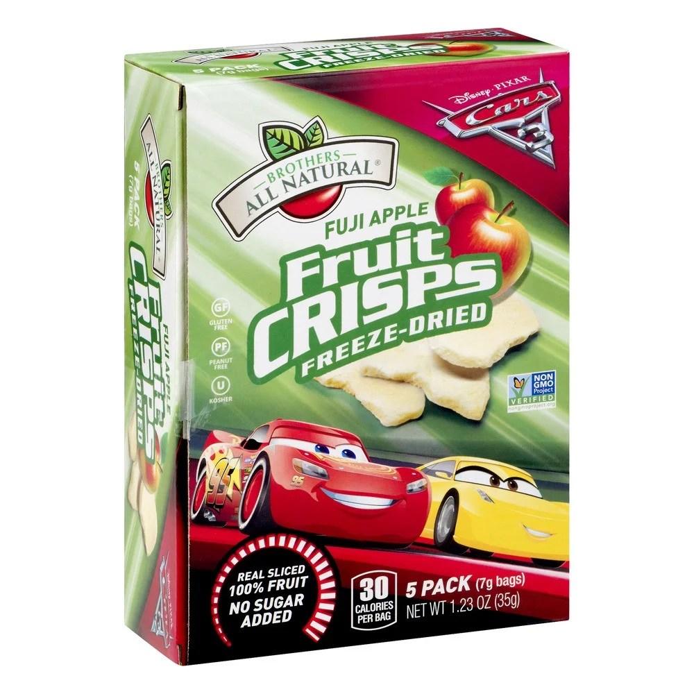 Brothers All Natural Disney Pixar Cars 3 FreezeDried Fuji Apples Fruit