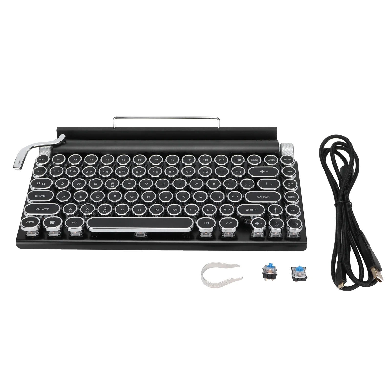 Domqga Wireless Keyboard,Typewriter Keyboard,Retro Typewriter Keyboard