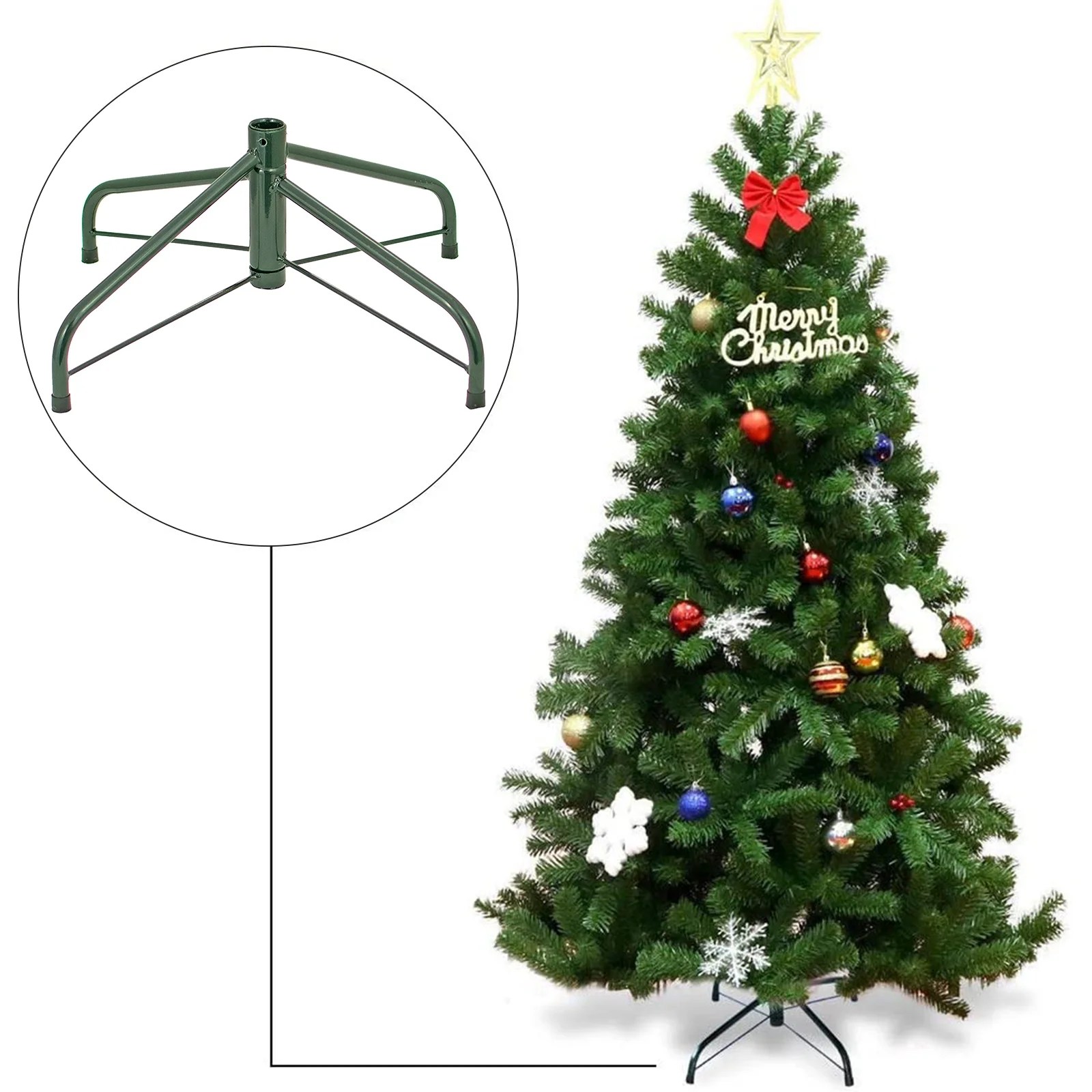 Artificial Tree Replacement Stand, Xmas Tree Metal Holder Base Cast