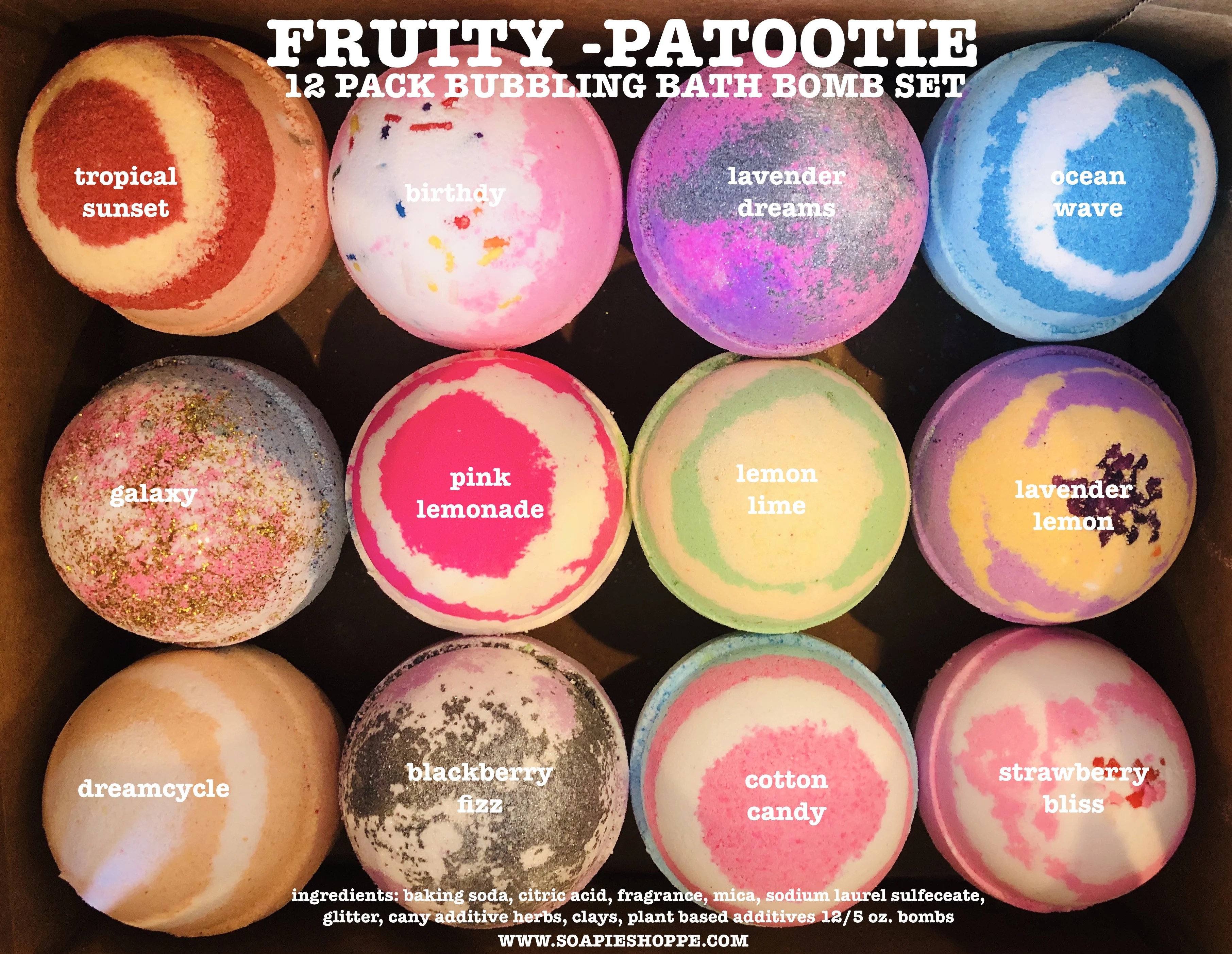 12 PACK BUBBLING Bath Bomb (5.5 ounce) Bath Bubbling Bath Bombs