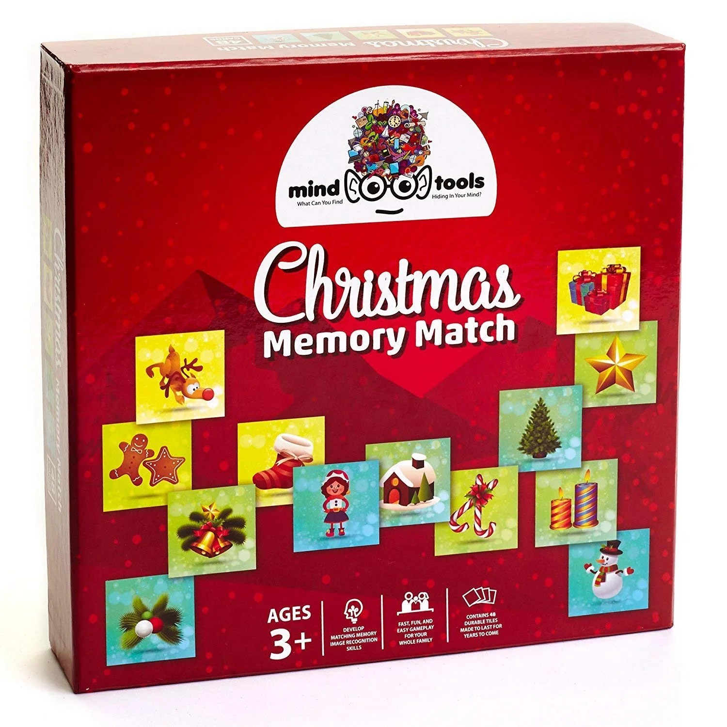 Mind Tools Christmas Educational Memory Match Game Toddler Preschool
