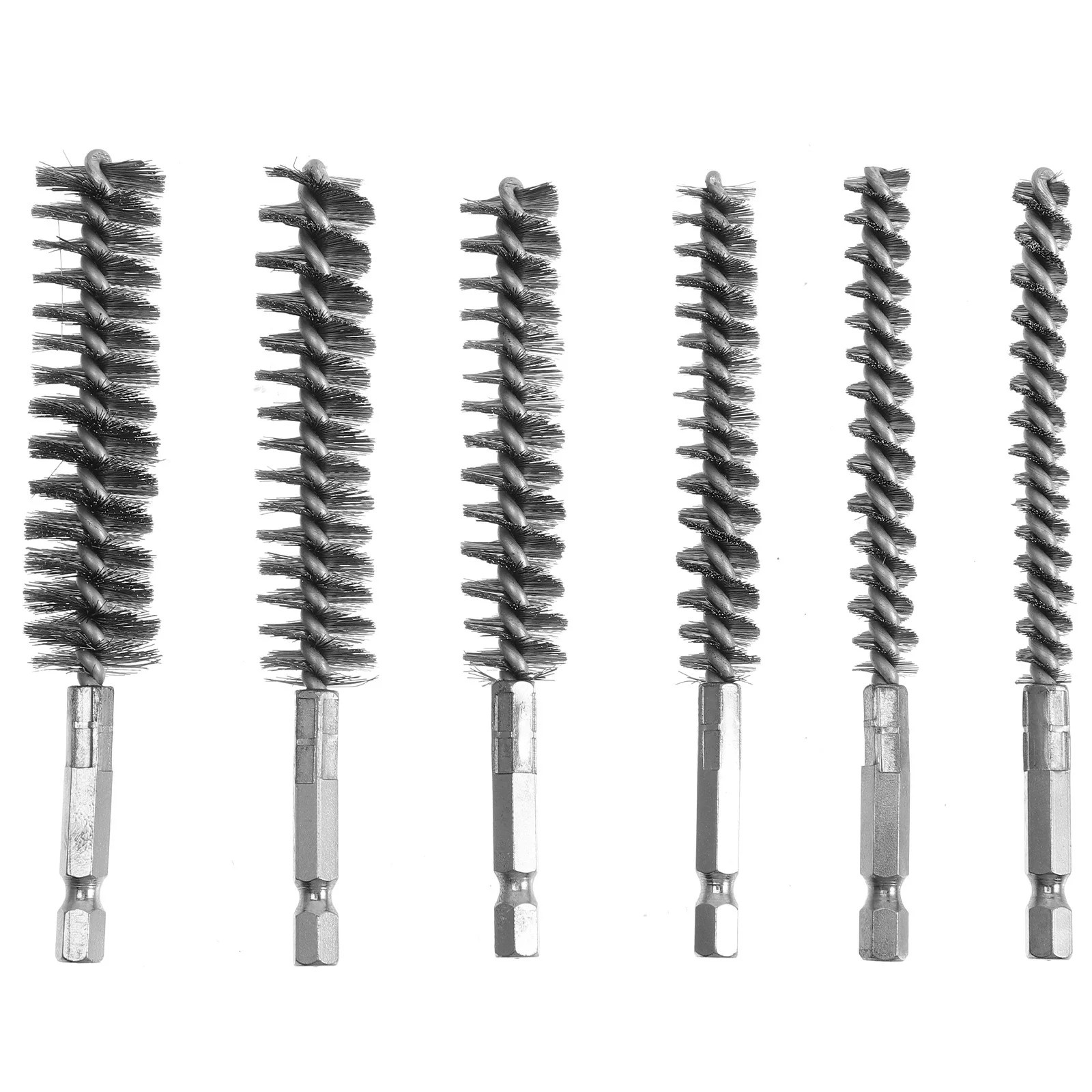 NUOLUX 6pcs Wire Bore Brushes Stainless Steel Wire Brushes Cleaning