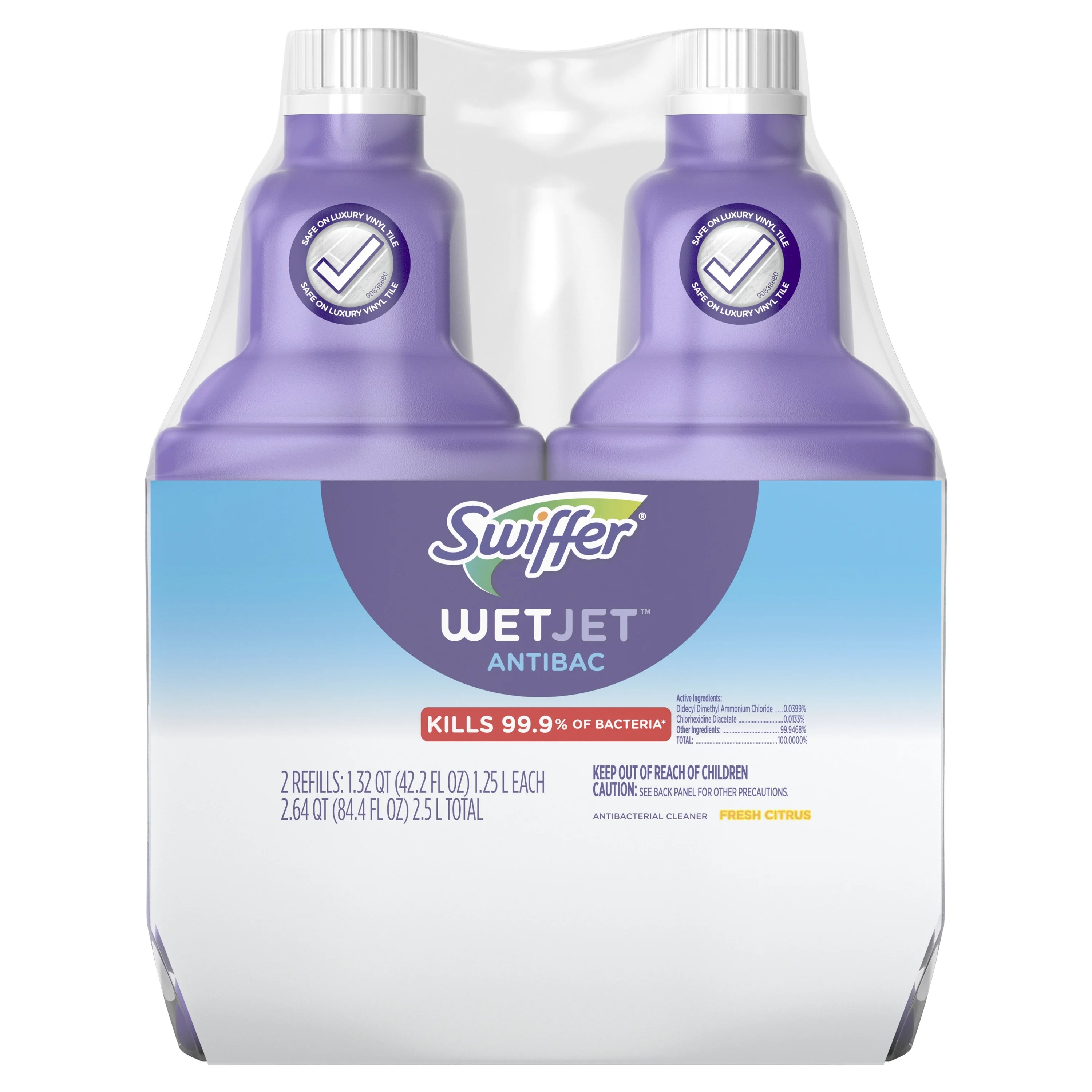 Swiffer WetJet Antibacterial Solution Refill for Floor Mopping and